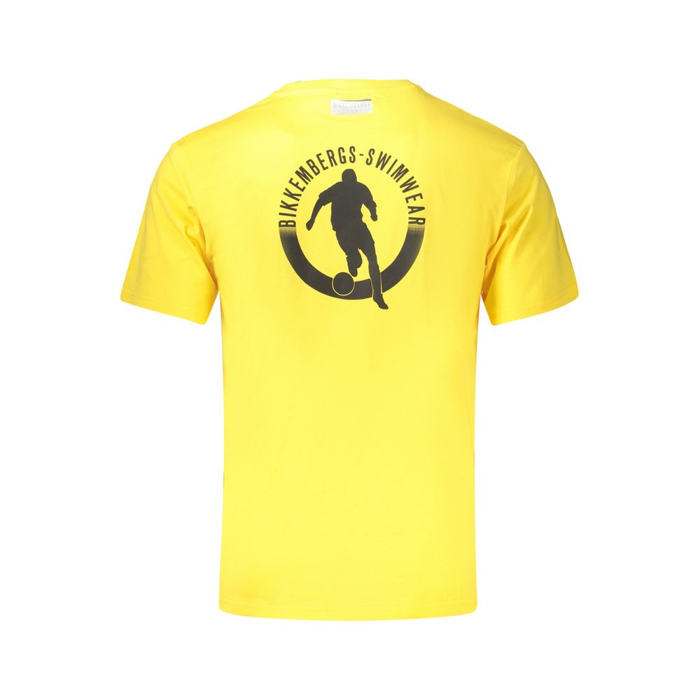 Bikkembergs Yellow Cotton Men's T-Shirt