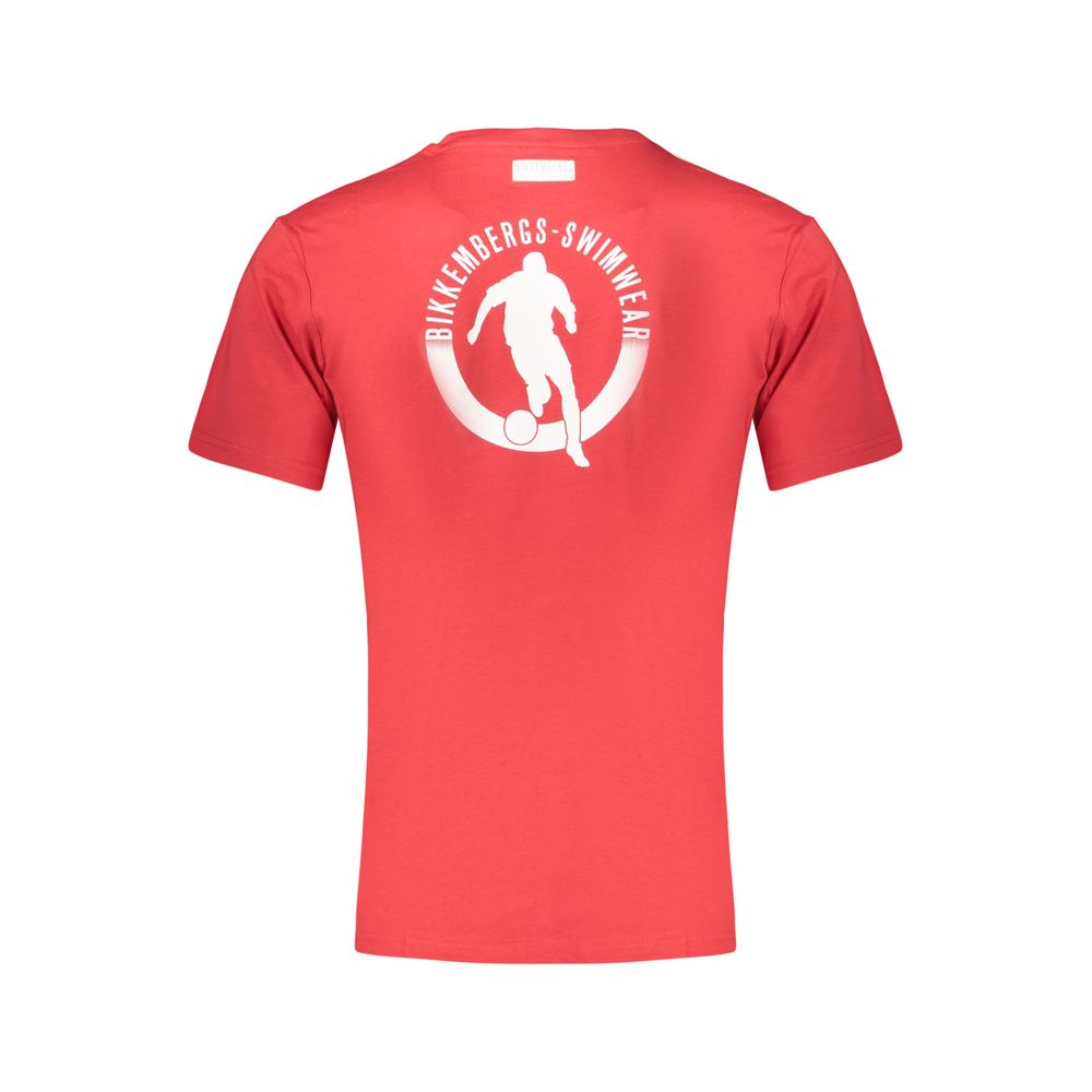 Bikkembergs Rosso Cotton Men's T-Shirt