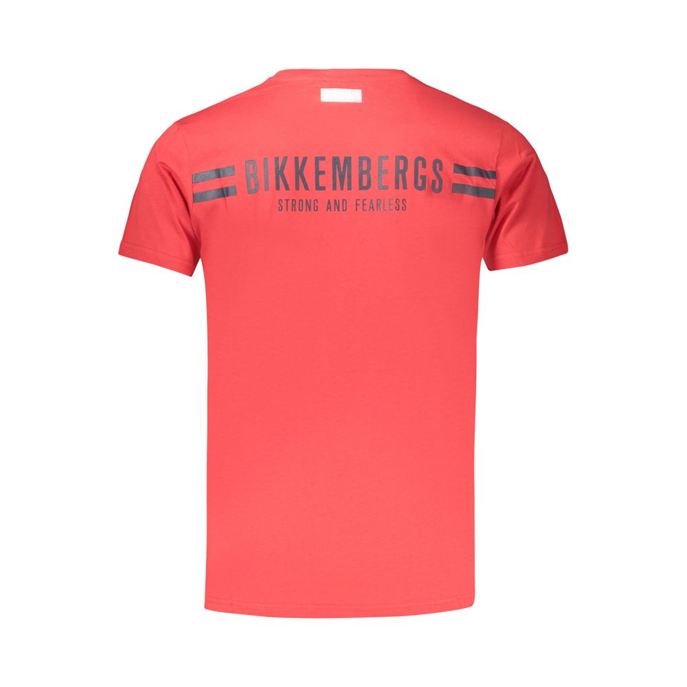 Bikkembergs Rosso Cotton Mens T-Shirt