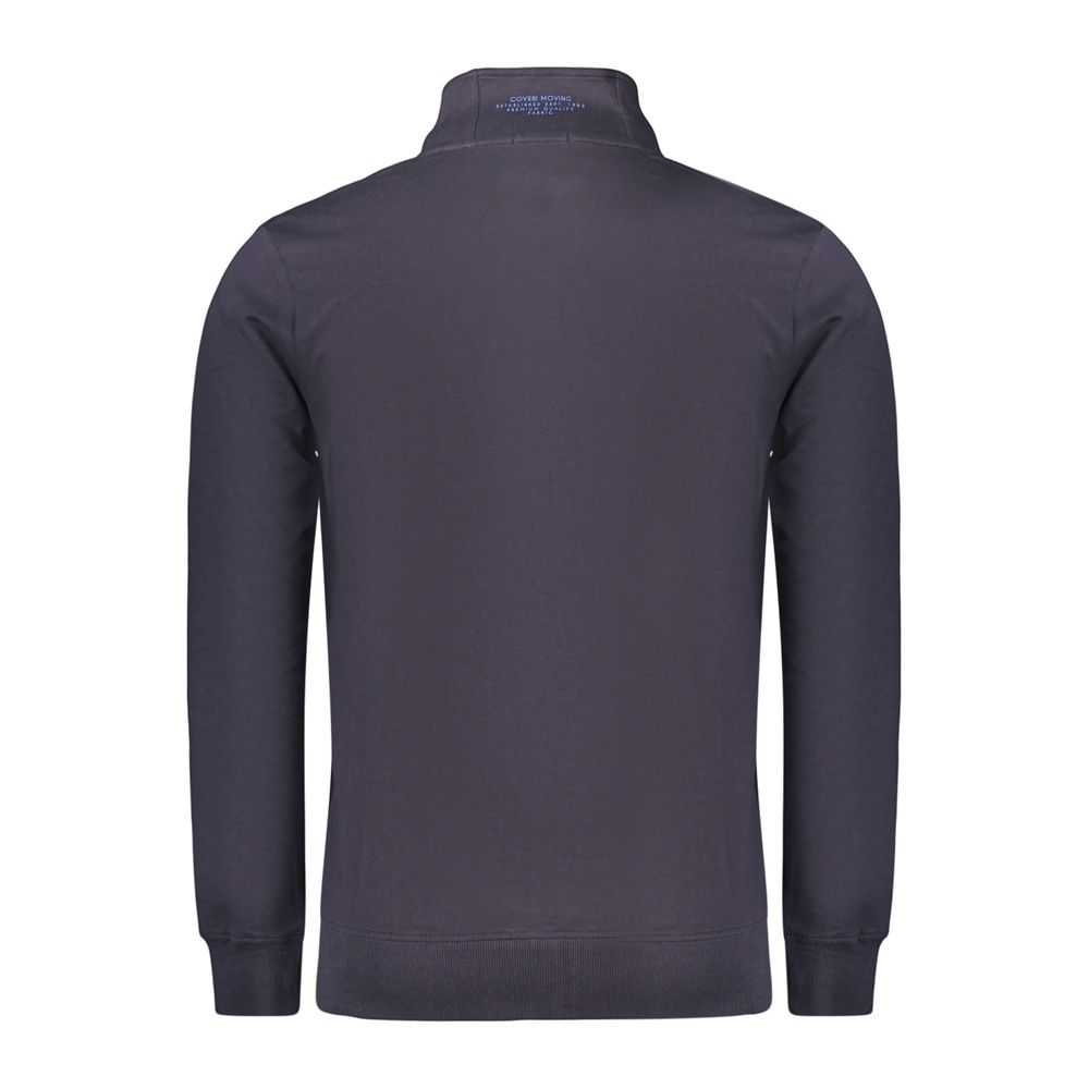 Coveri Moving Blue Cotton Men's Sweatshirt