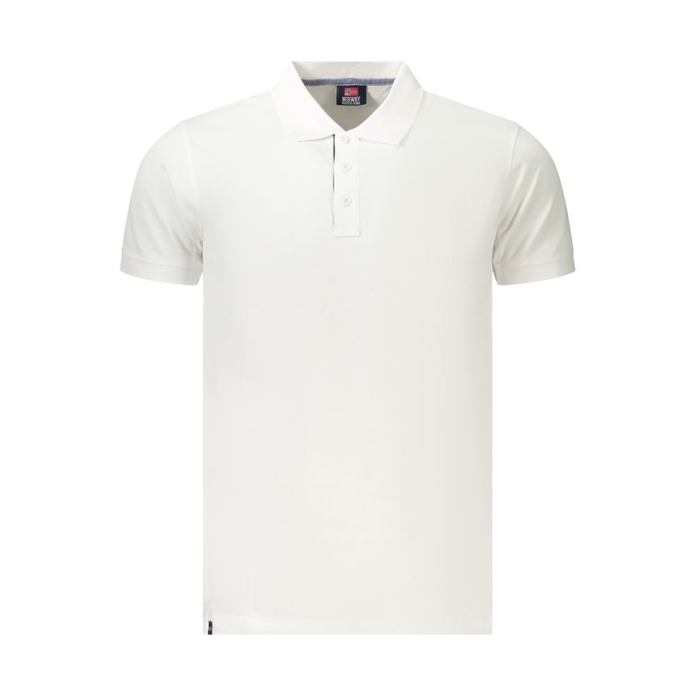 Norway 1963 White Cotton Men's Polo Shirt