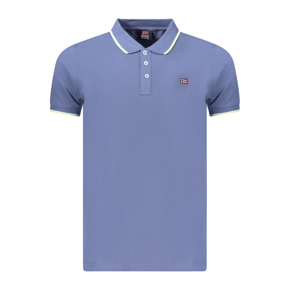 Norway 1963 Blue Cotton Men's Polo Shirt