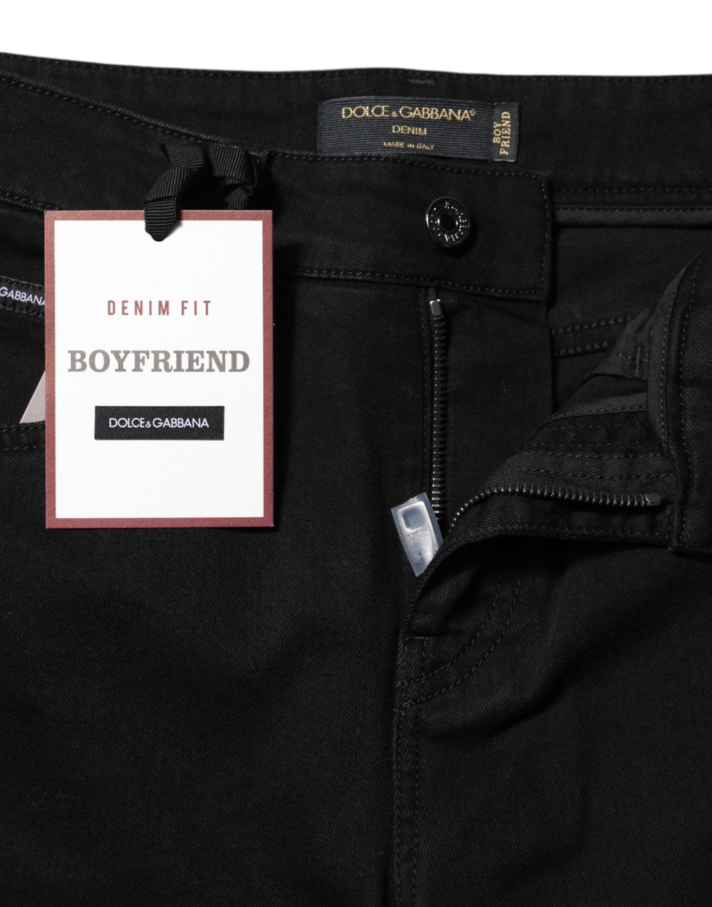Dolce & Gabbana Black Boyfriend Cotton Stretch Denim Jeans
