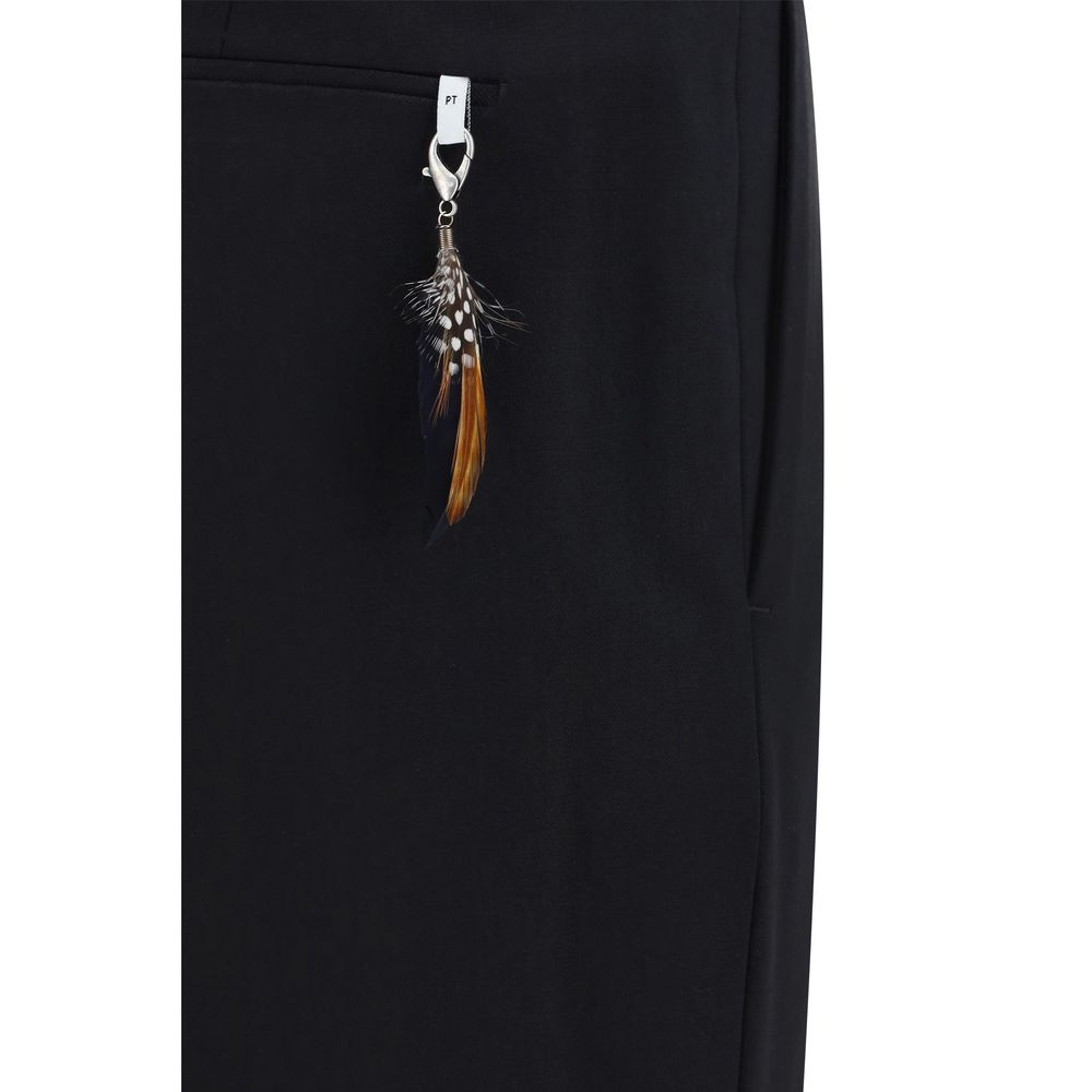 PT Pantaloni TORINO Black Elastane Dress Pants