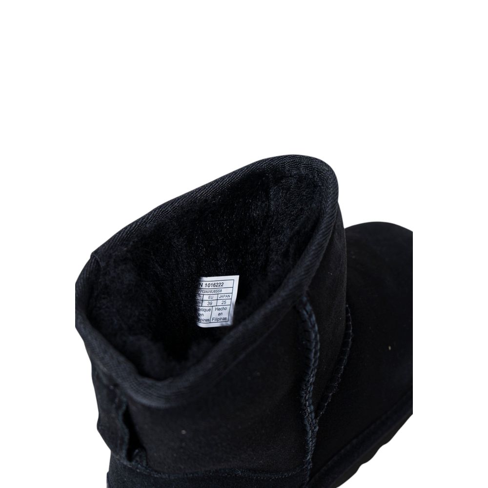 UGG Black Suede Leather Ankle Boots