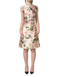 Dolce & Gabbana Light Pink LilyPrint Sleeveless Sheath Dress