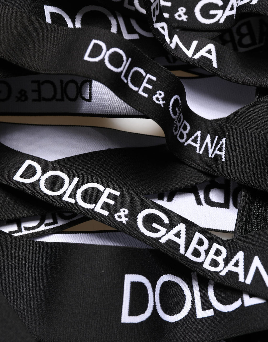 Dolce & Gabbana Black Logo Tape Cut Out Skinny High Waist Pants