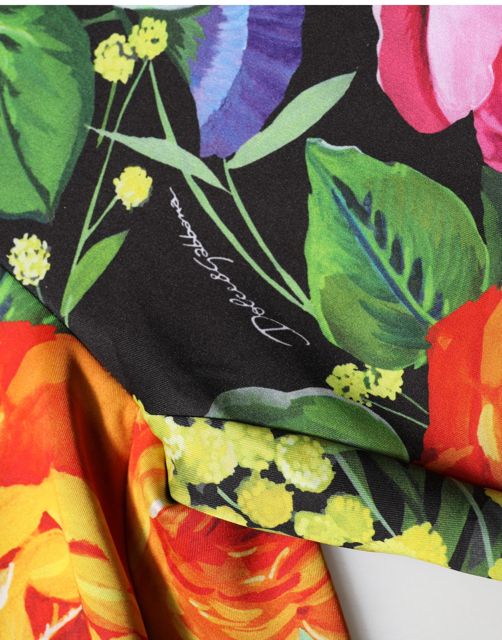 Dolce & Gabbana Multicolor Floral Stretch Jersey Leggings Pants