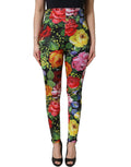 Dolce & Gabbana Multicolor Floral Stretch Jersey Leggings Pants
