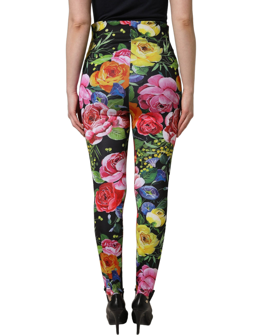 Dolce & Gabbana Multicolor Floral Stretch Jersey Leggings Pants