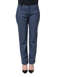 Dolce & Gabbana Blue Polka Dotted Slim Fit Capri Denim Jeans