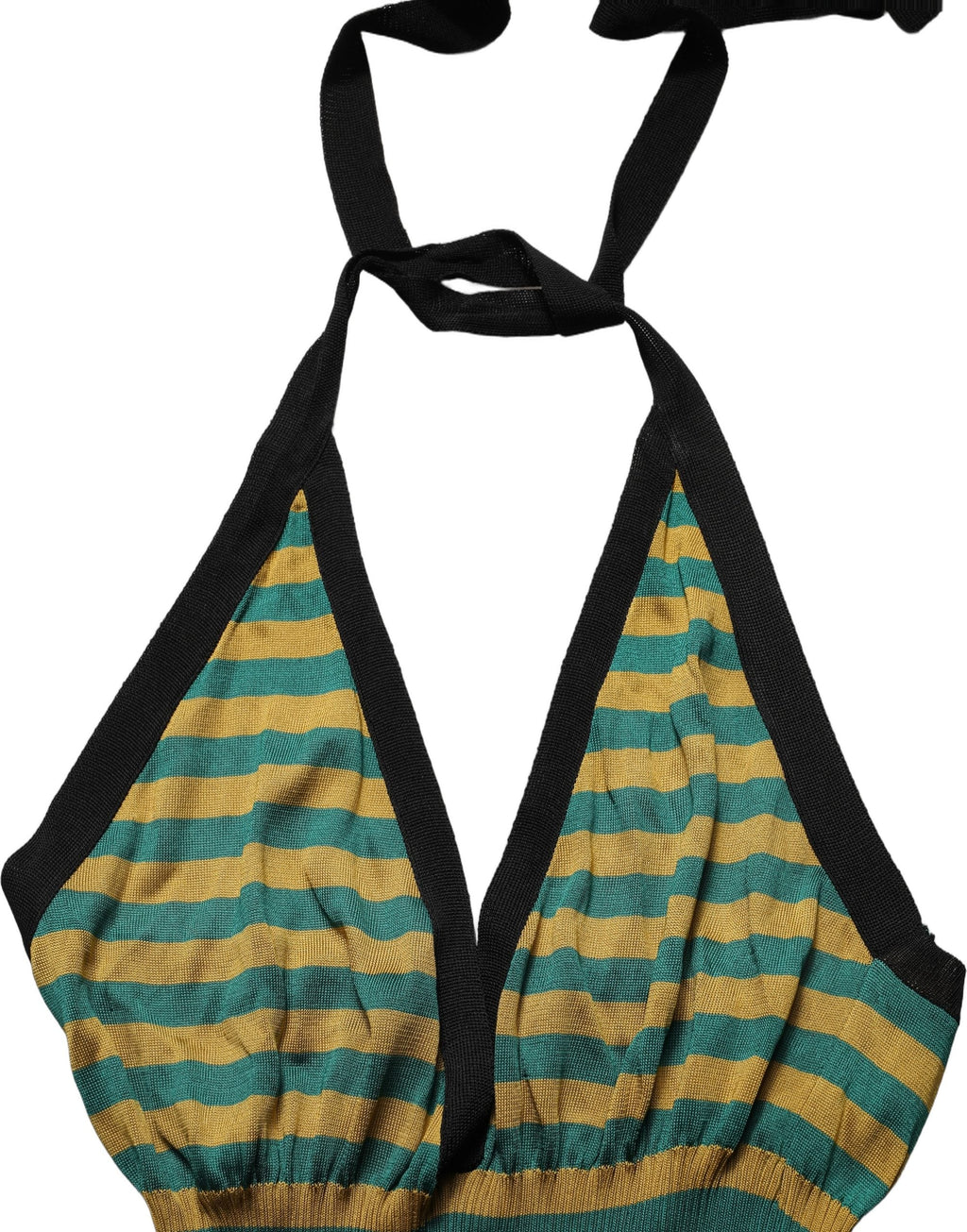 Dolce & Gabbana Multicolor Stripes Wool Knit Halter Tank Top