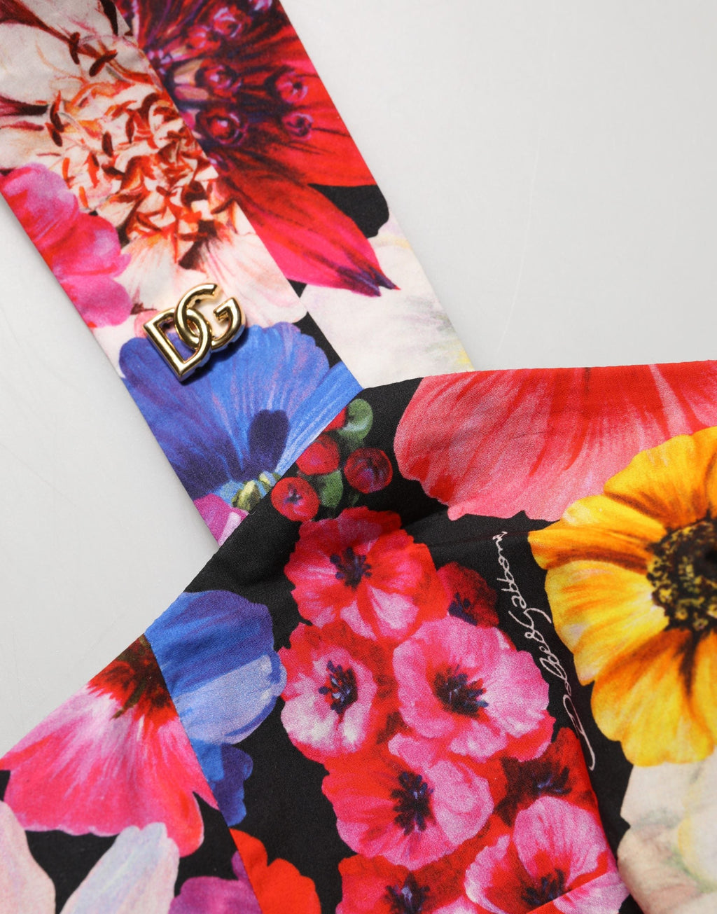 Dolce & Gabbana Multicolor Floral Cropped Bustier Tank Top