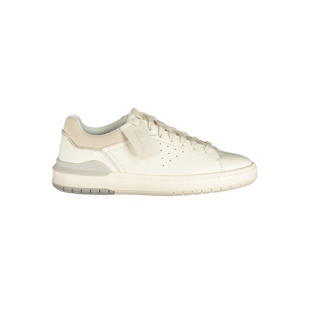 Clarks White Leather Men's Sneaker