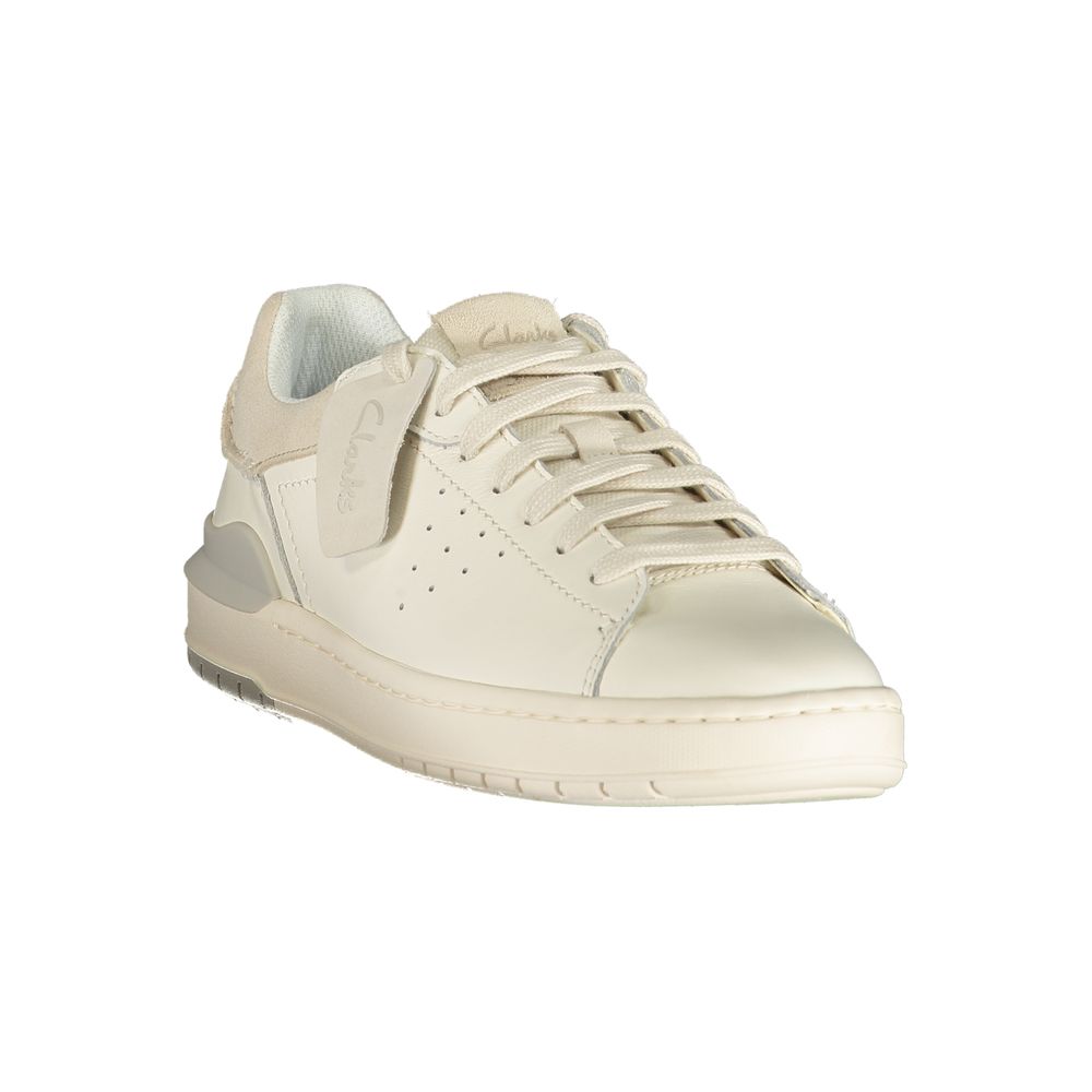 Clarks White Leather Men's Sneaker