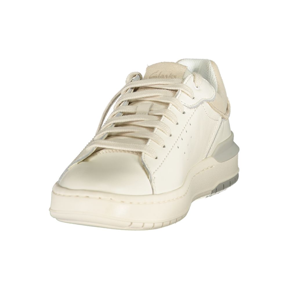 Clarks White Leather Men's Sneaker