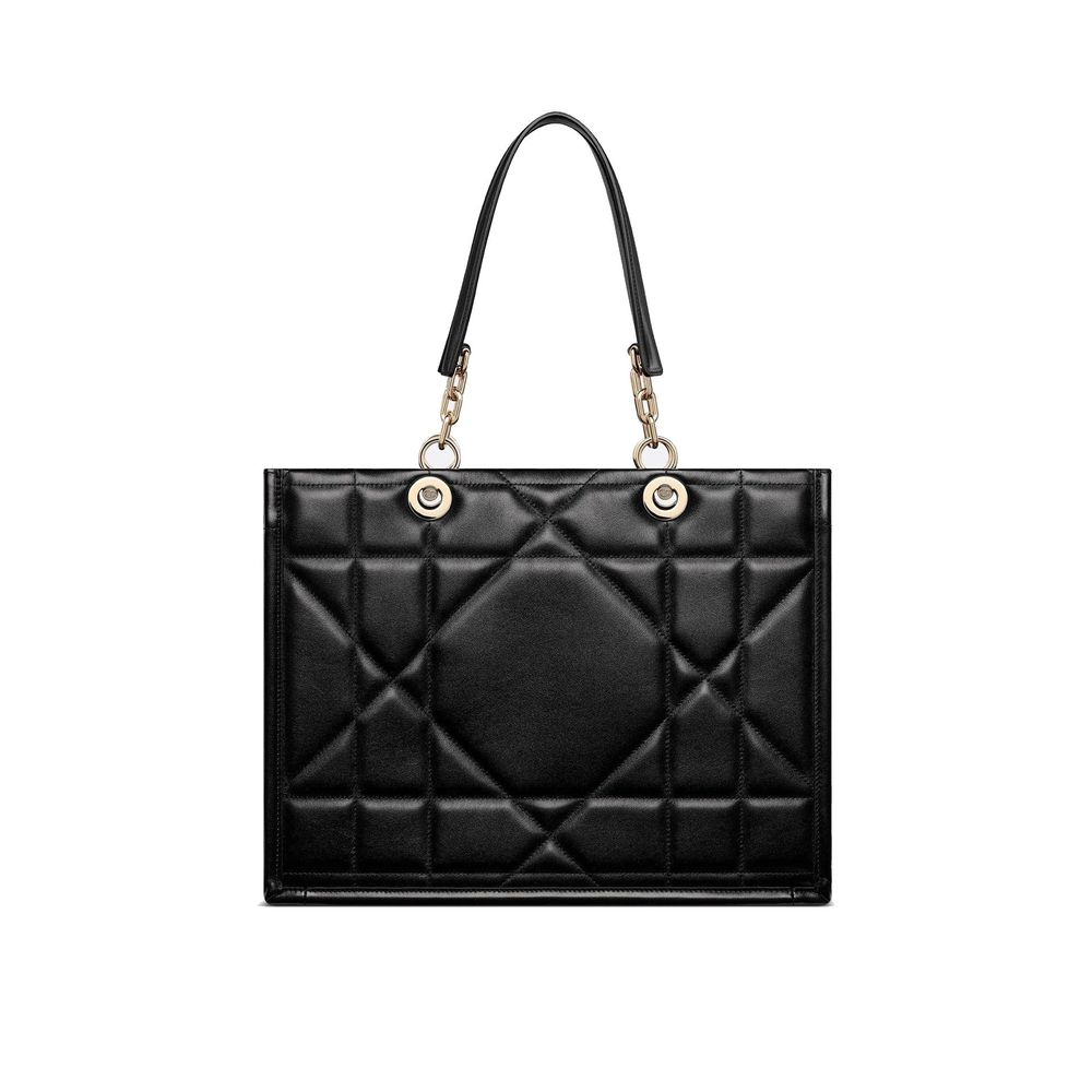 Dior Black Leather Tote Bag