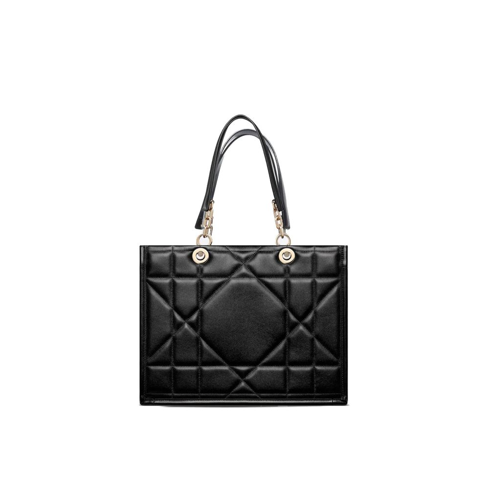 Dior Black Leather Tote Bag