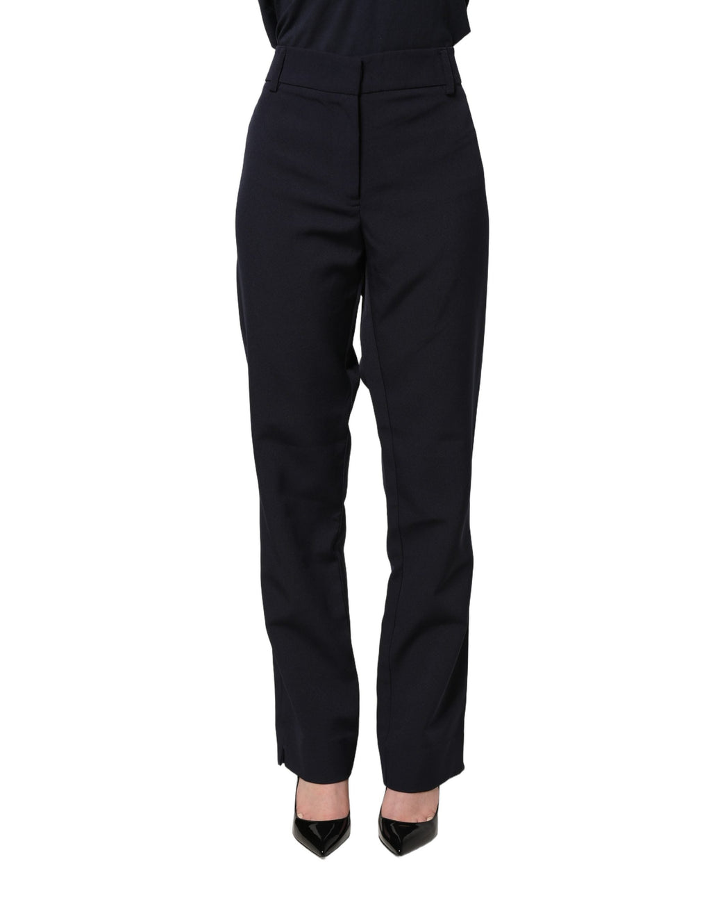 Blugirl Dark Blue High Waist Straight Dress Formal Trouser Pants