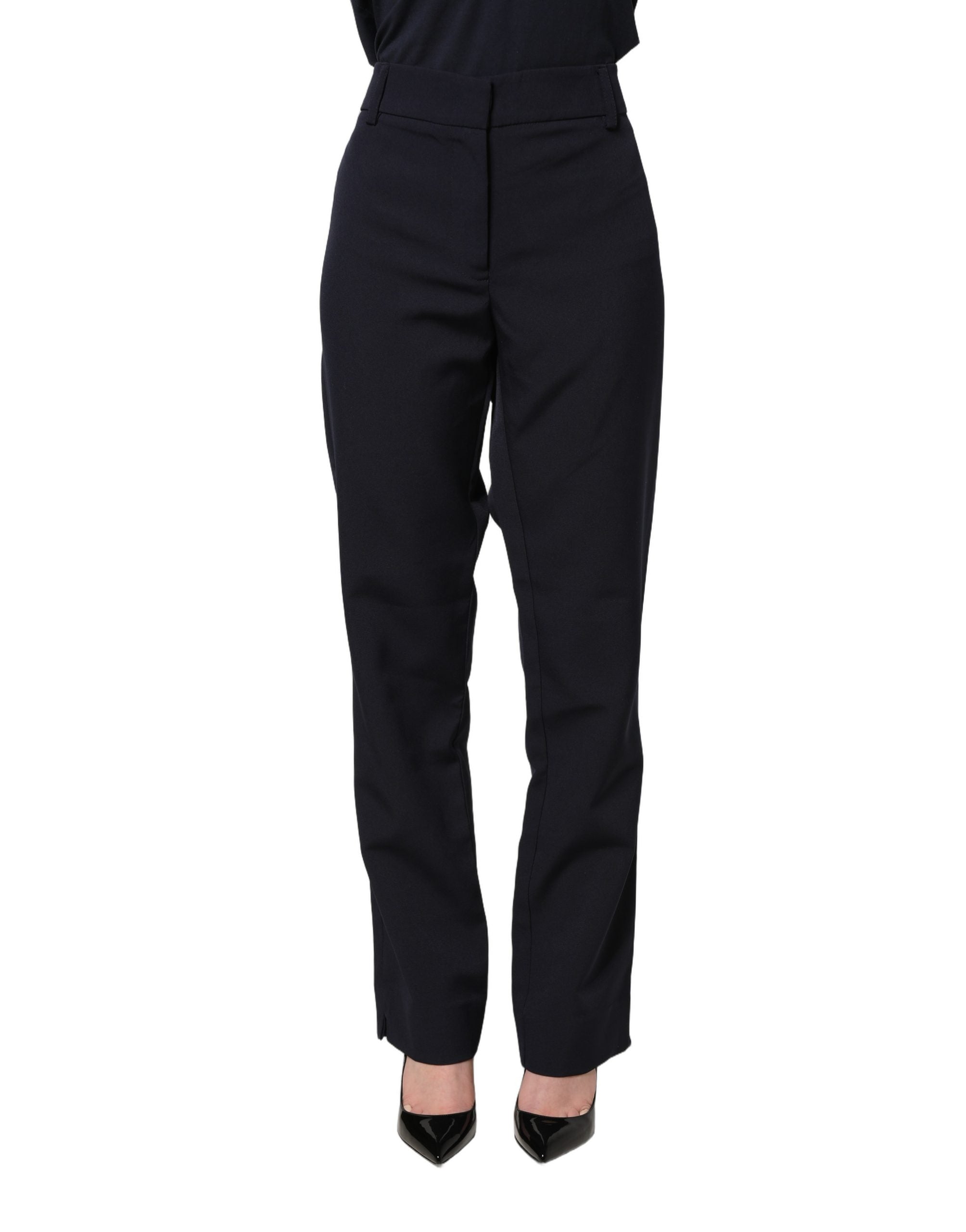 Blugirl Dark Blue High Waist Straight Dress Formal Trouser Pants