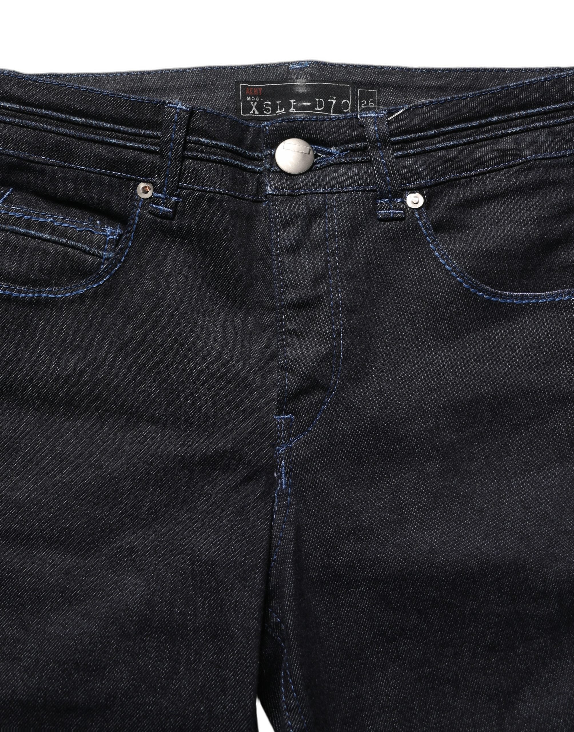 Acht Black Cotton Stretch HighWaist Skinny Denim Trouser Jeans