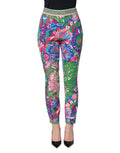 Dolce & Gabbana Multicolor Floral Stretch Jersey Leggings Pants