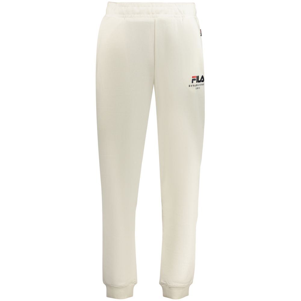 Fila White Cotton Men's Trousers