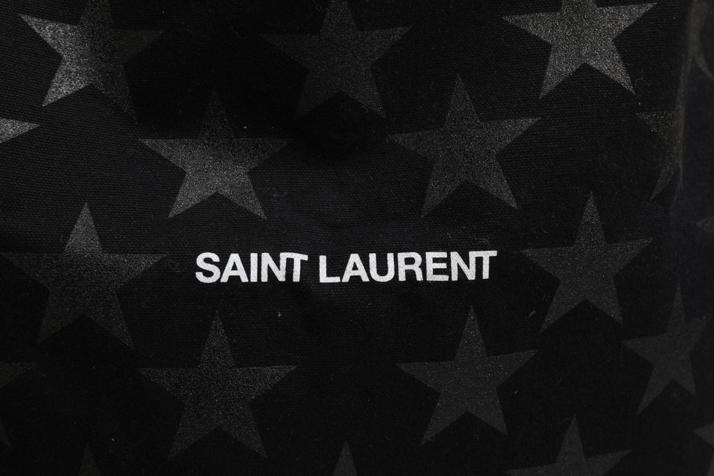 Saint Laurent Rive Droite Black Tote Bag With Star Print Tote bag