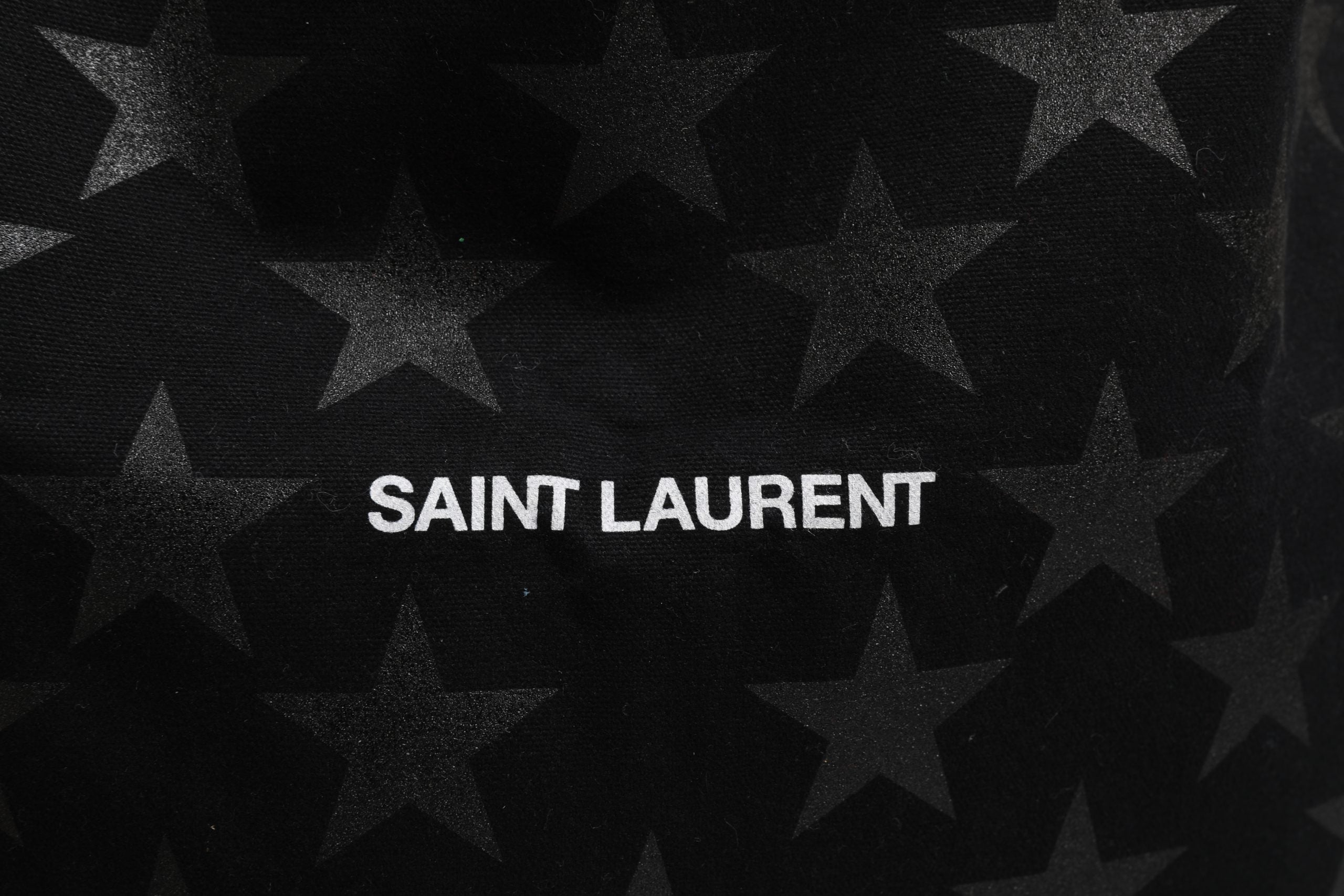 Saint Laurent Rive Droite Black Tote Bag With Star Print Tote bag