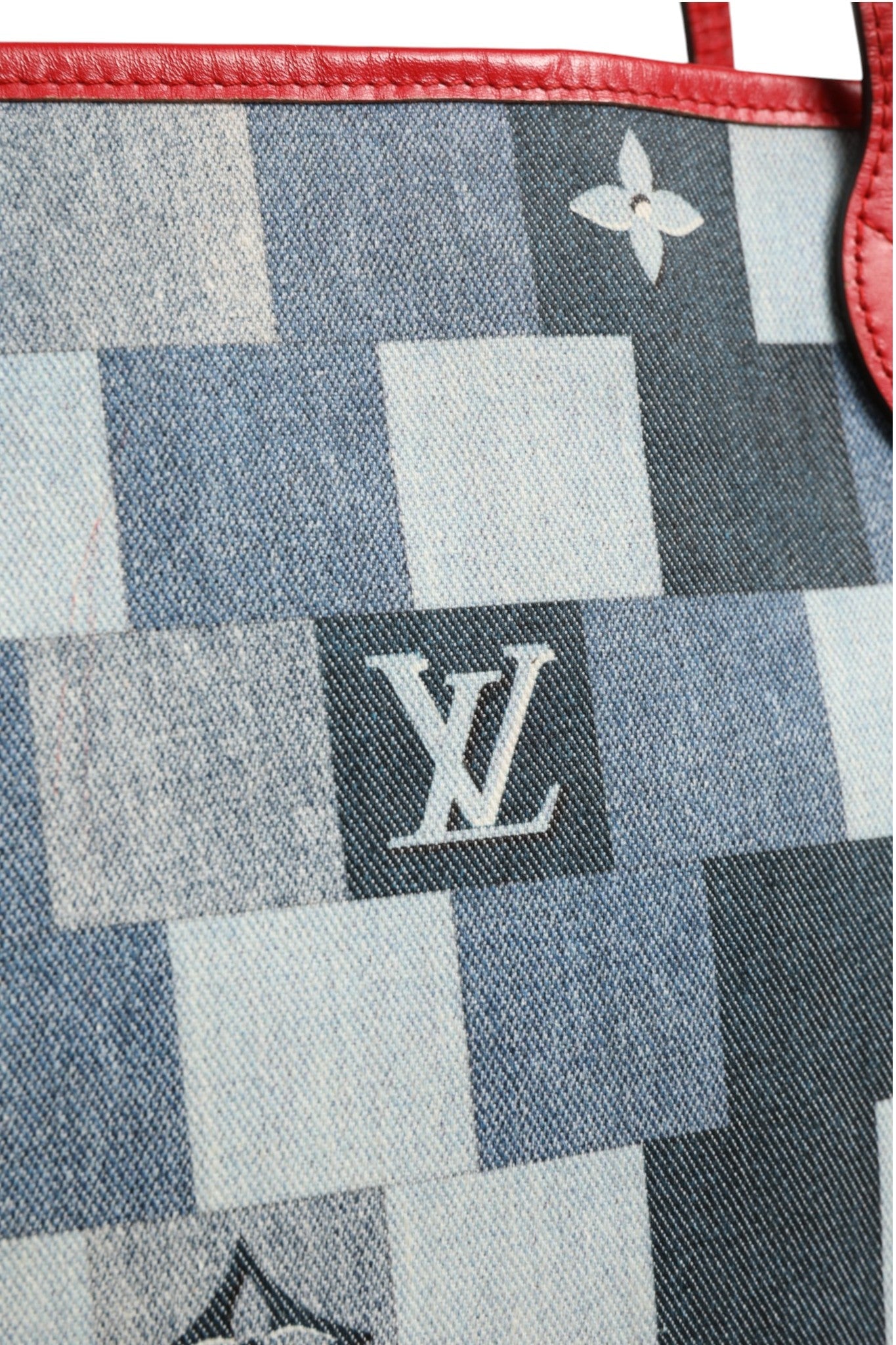 Louis Vuitton Neverfull Patchwork Monogram Denim Tote Bag
