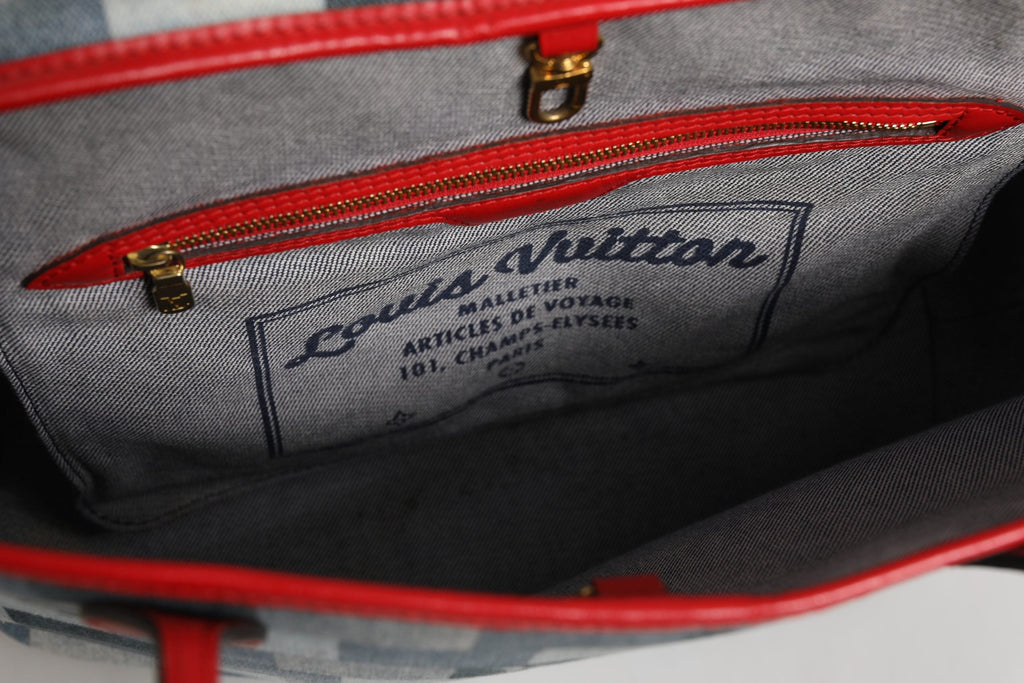 Louis Vuitton Neverfull Patchwork Monogram Denim Tote Bag