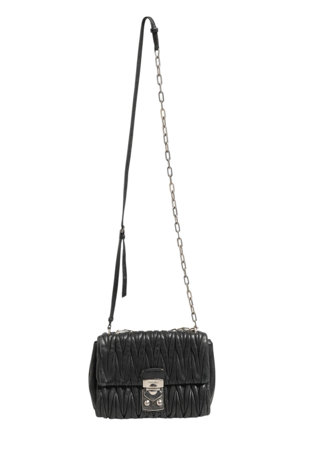 Miu Miu Confidential Matelasse Leather Flap Shoulder Bag