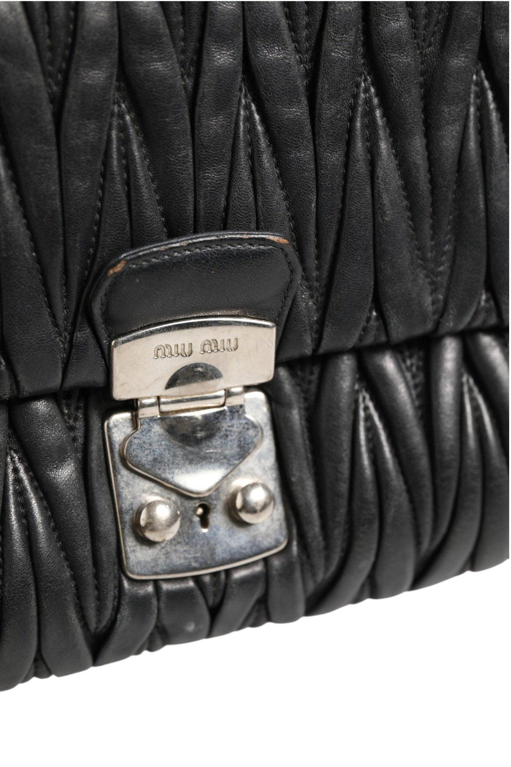 Miu Miu Confidential Matelasse Leather Flap Shoulder Bag