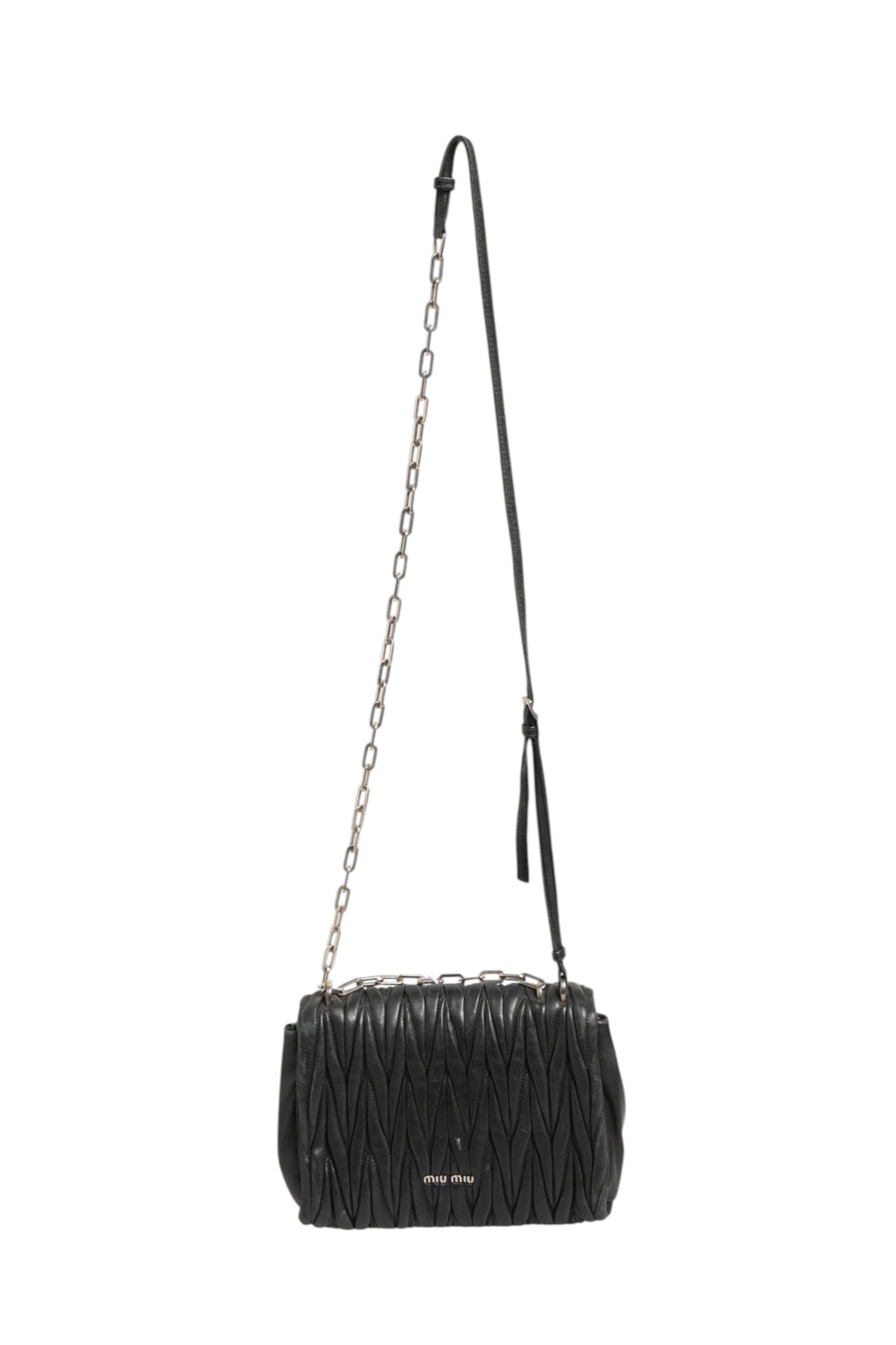 Miu Miu Confidential Matelasse Leather Flap Shoulder Bag