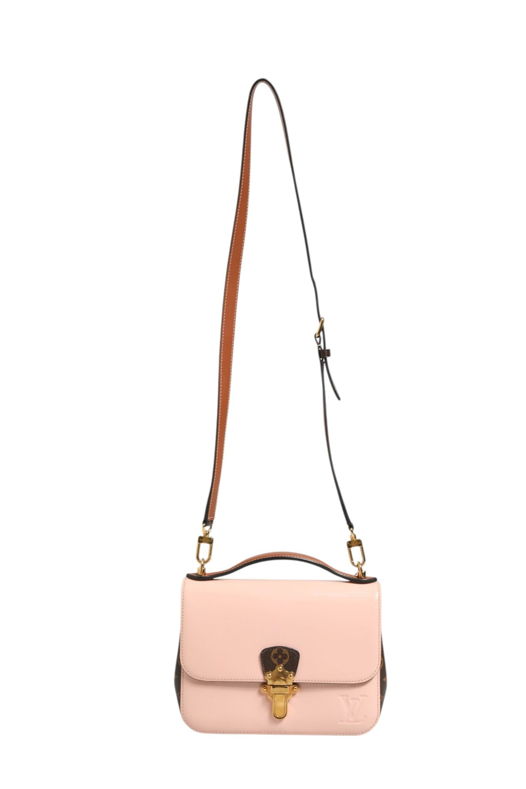 Louis Vuitton Pink Vernis and Monogram Canvas Cherrywood BB Shoulder Bag