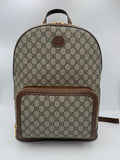 Gucci GG Supreme and Leather Backpack