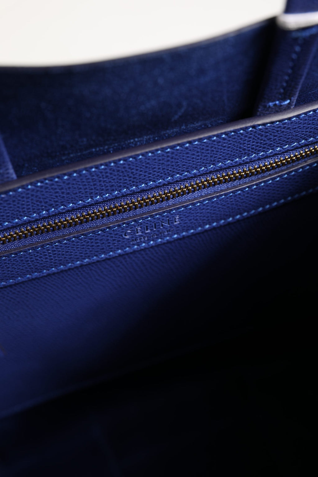 Celine Blue with Gold Tote Bag