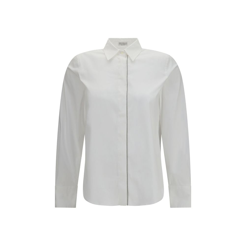 Brunello Cucinelli White Cotton Dress Shirt