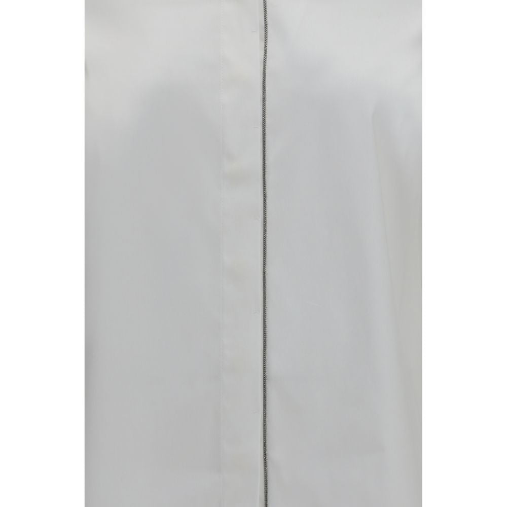Brunello Cucinelli White Cotton Dress Shirt