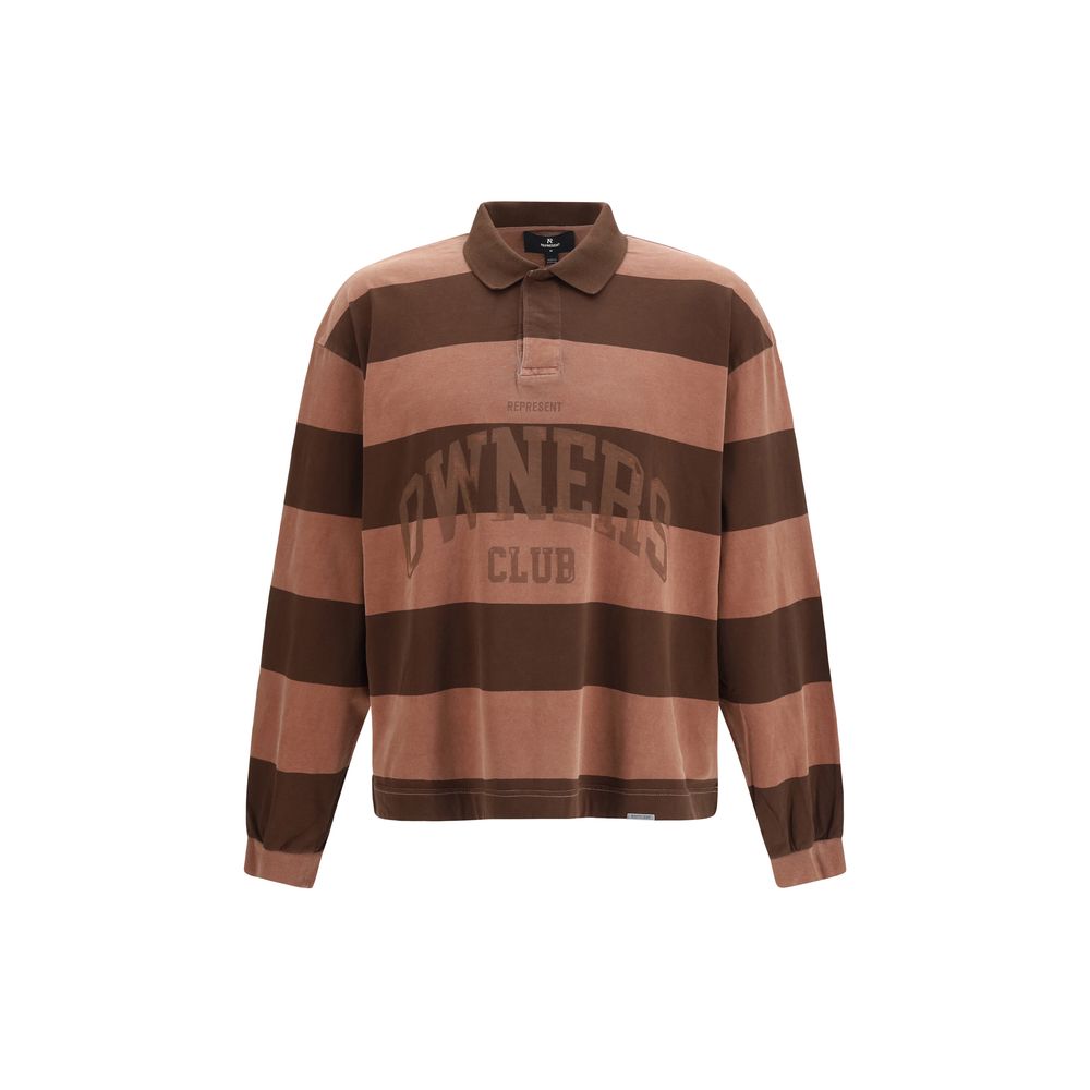 Represent Brown Cotton Polo Shirt