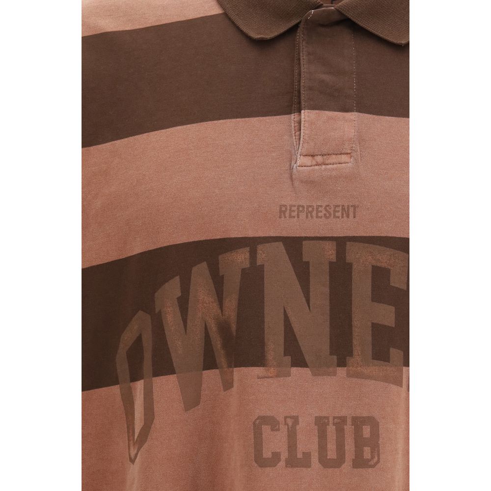 Represent Brown Cotton Polo Shirt