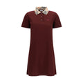 Burberry Bordeaux Cotton Casual Dress