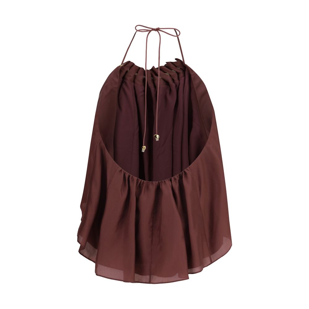 Zimmermann Bordeaux Silk Blouse
