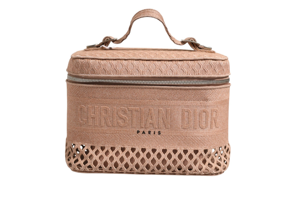 Christian Dior Mesh Embroidered Dior travel Vanity Case