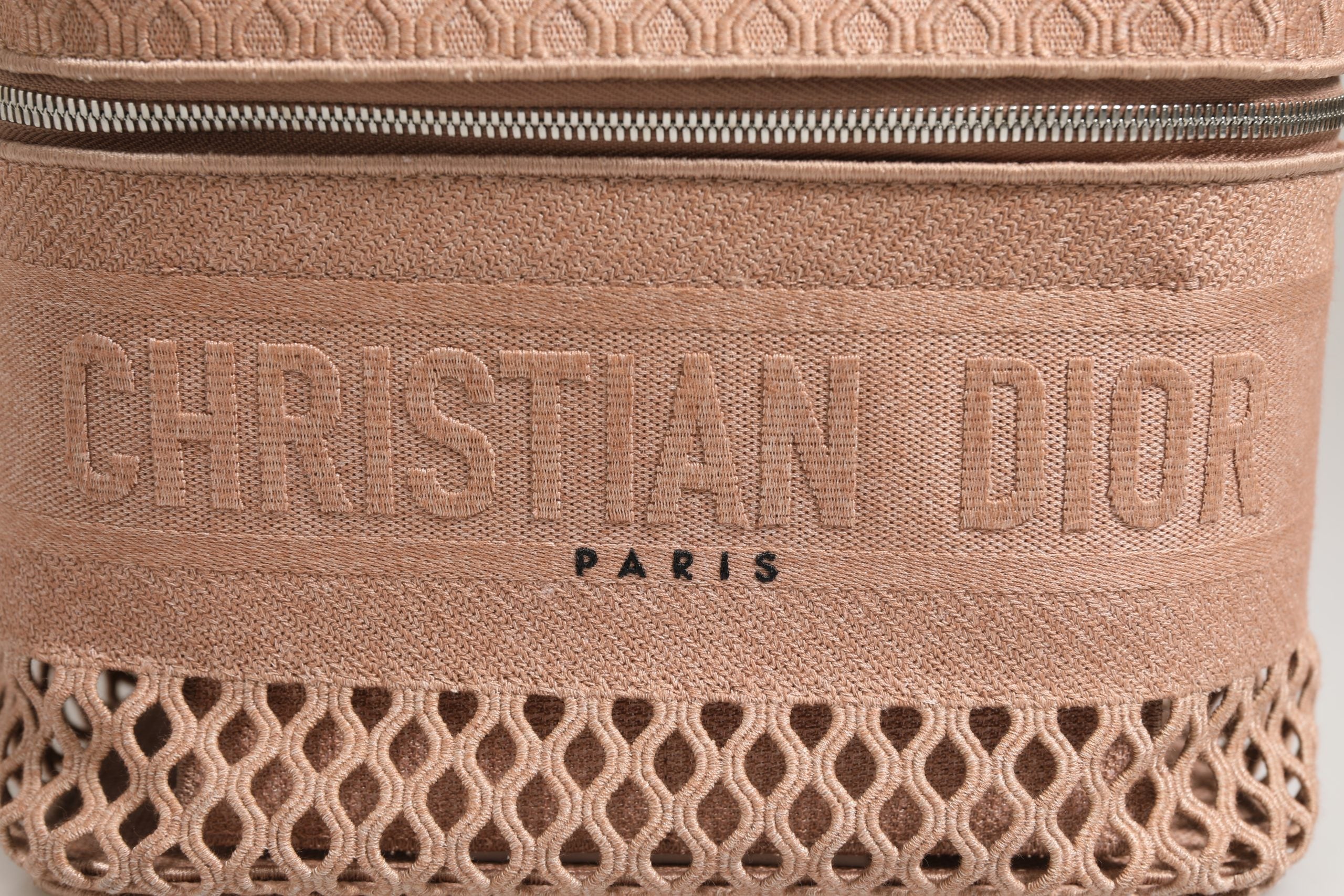 Christian Dior Mesh Embroidered Dior travel Vanity Case