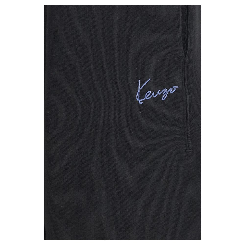 Kenzo Black Cotton Joggers (Workout Pants)