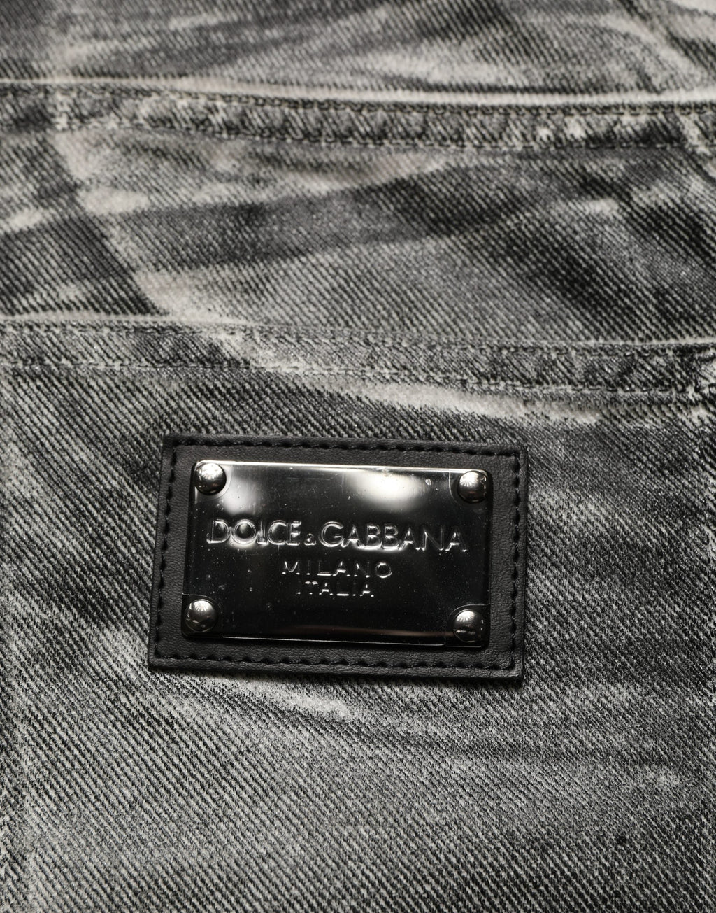 Dolce & Gabbana Grey Washed Mid Waist Straight Denim Jeans