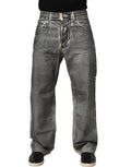 Dolce & Gabbana Grey Washed Mid Waist Straight Denim Jeans
