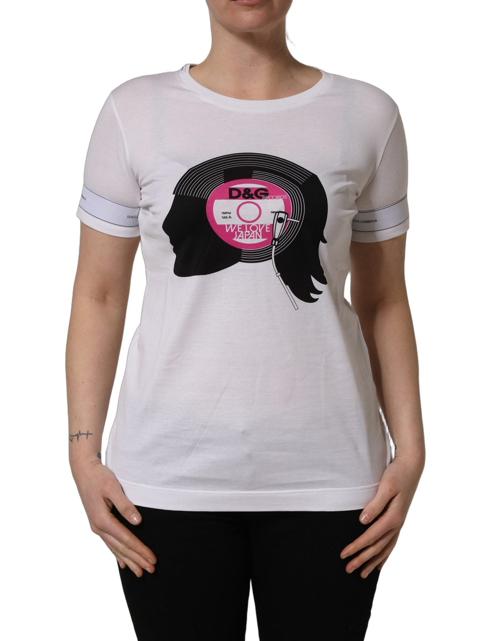 Dolce & Gabbana White D&G WE LOVE JAPAN Print Cotton T-shirt