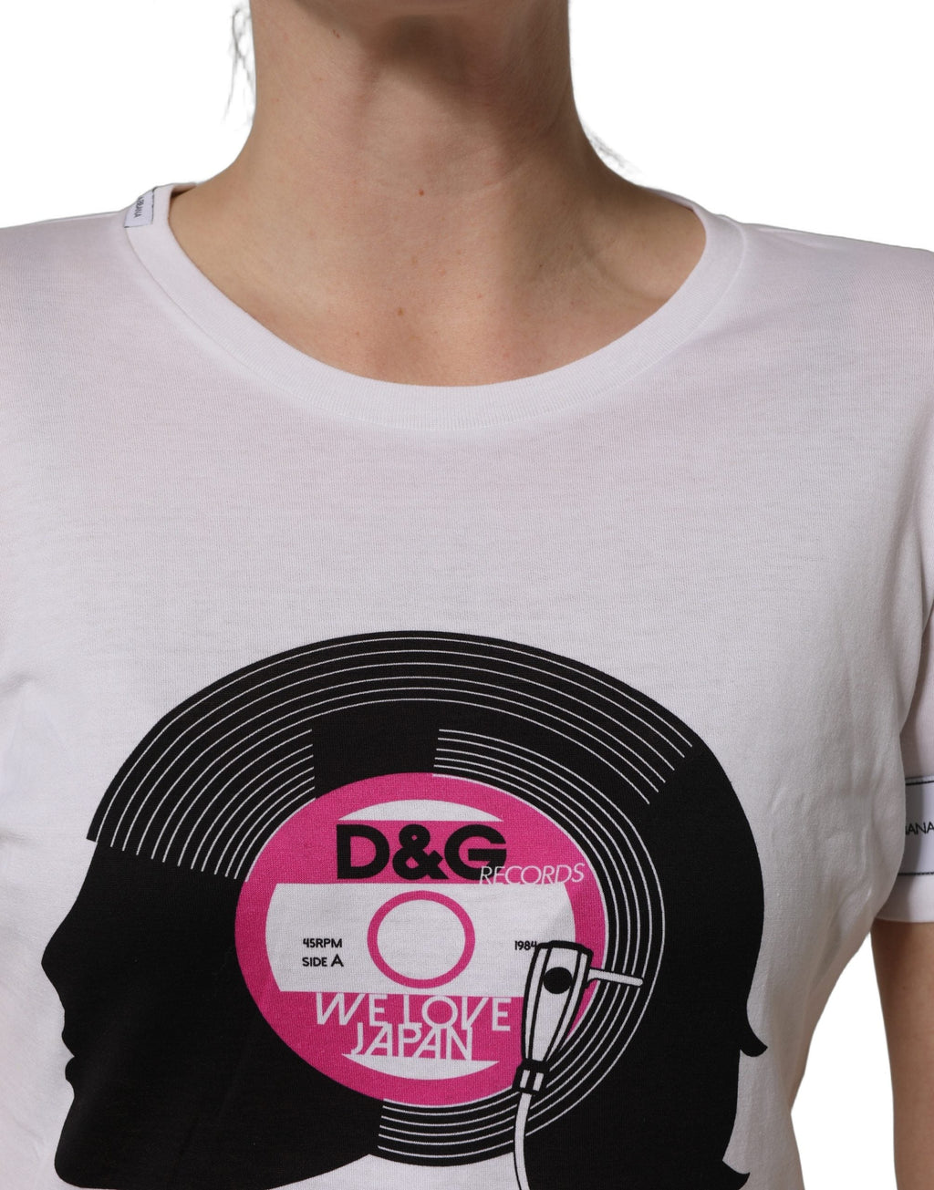 Dolce & Gabbana White D&G WE LOVE JAPAN Print Cotton T-shirt